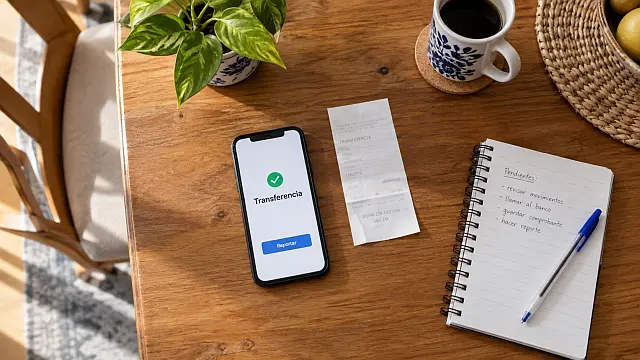 Celular con apuntes en estafa telefonica